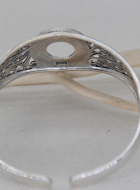 纯银尼泊尔手镯民族风蒙古空托