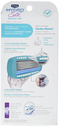 Schick Hydro Silk Sensitive Skin Razor for Women with 2 Mois - 图0