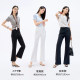 Yalida summer ບາງເກົ້າຈຸດ flared pants ສີຂາວສໍາລັບແມ່ຍິງ