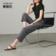 Yalida commuter trousers straight trousers cropped trousers women's summer