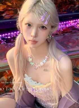 夏日海边度假风海星贝壳项链女甜酷辣妹波西米亚锁骨链小众配饰品