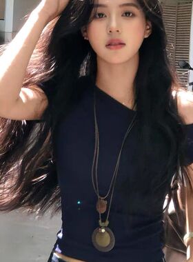 新中式古铜羽毛海星项链女波西米亚民族风禅意毛衣链长款挂脖配饰