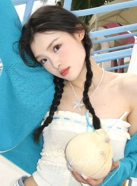 海边见~多巴胺彩色串珠海星项链女夏日度假风锁骨链小众裙子配饰