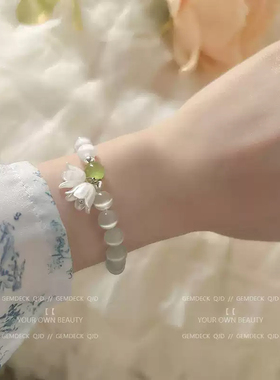 铃兰花串珠手链女闺蜜学生手串高级感小众甜美超仙森系百搭手饰品