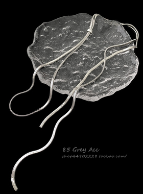 欧美极简长款抽拉项链女小众轻奢设计高级感蛇骨链简约毛衣链配饰