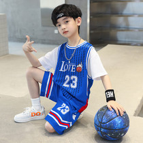 Children Basketball Suit Suit Boy Elementary School Boy Boy Teenagers Ball Uniform Speed Dry Training Suit Sports Short Sleeve Jersey