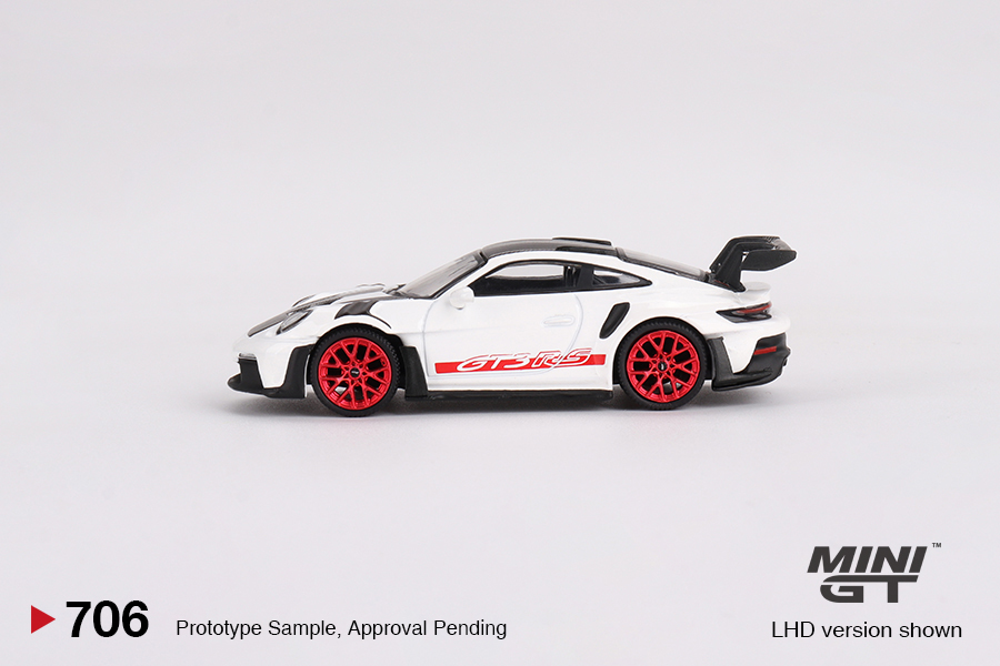 MINIGT 1:64 Porsche保时捷911 992 GT3 RS跑车 合金汽车模型 706 - 图2