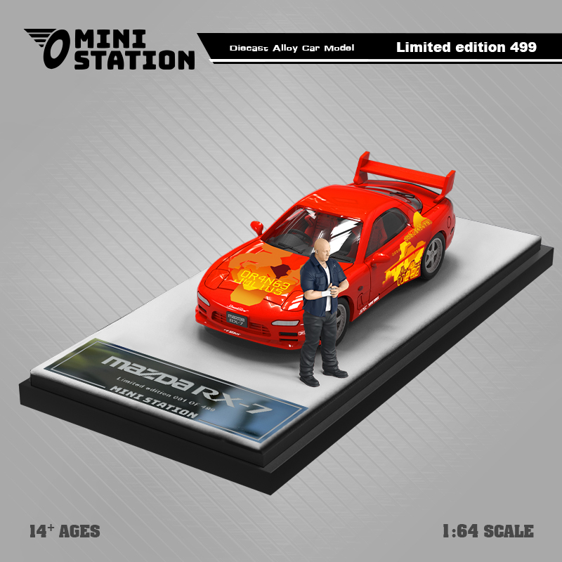 Mini Station 1:64 马自达RX7 RX-7 Fast & Furious 速度激情车模 - 图0