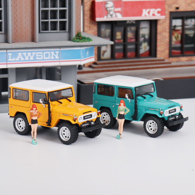 TM 1:64丰田FJ40兰德酷路泽Toyota Land Cruiser仿真合金汽车模型-图0