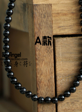 天然影子石项链红竹石