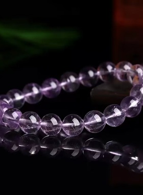 紫水晶手链女款紫玉手串