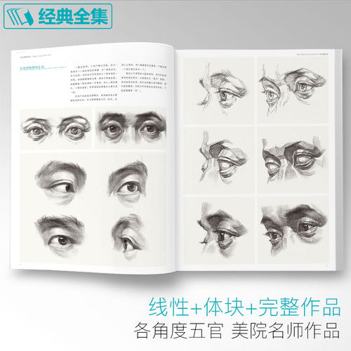 经典全集 素描头像书籍人物结构五官画临摹高艺联考到位超群中国央美院美术范本于萍照片对比功夫绝敲对门砖定制教程材杨建飞 - 图0