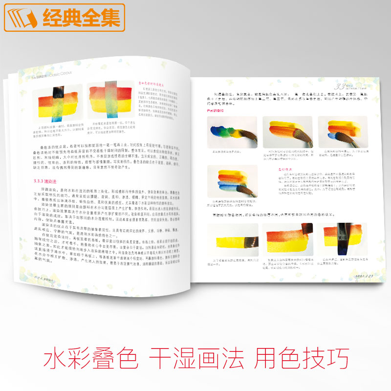 经典全集 水彩花卉画入门教程书籍临摹画册零基础教材到精通自必学课水彩的诀窍一本就够了古风手绘初学者成人 杨建飞主编