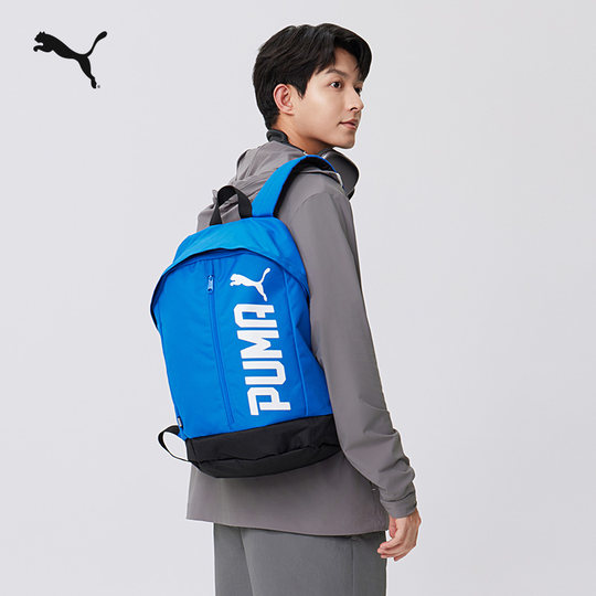 圣诞红色通勤旅行大容量双肩包男女款PUMA彪马户外学生书包074417