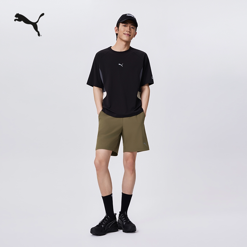 Black running fitness shorts for men PUMA