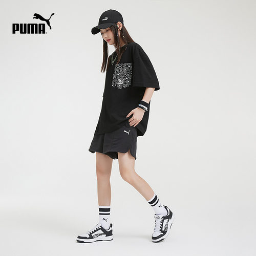透气黑白休闲板鞋男女PUMA彪马官方夏季复古运动鞋REBOUND 368876 - 图2