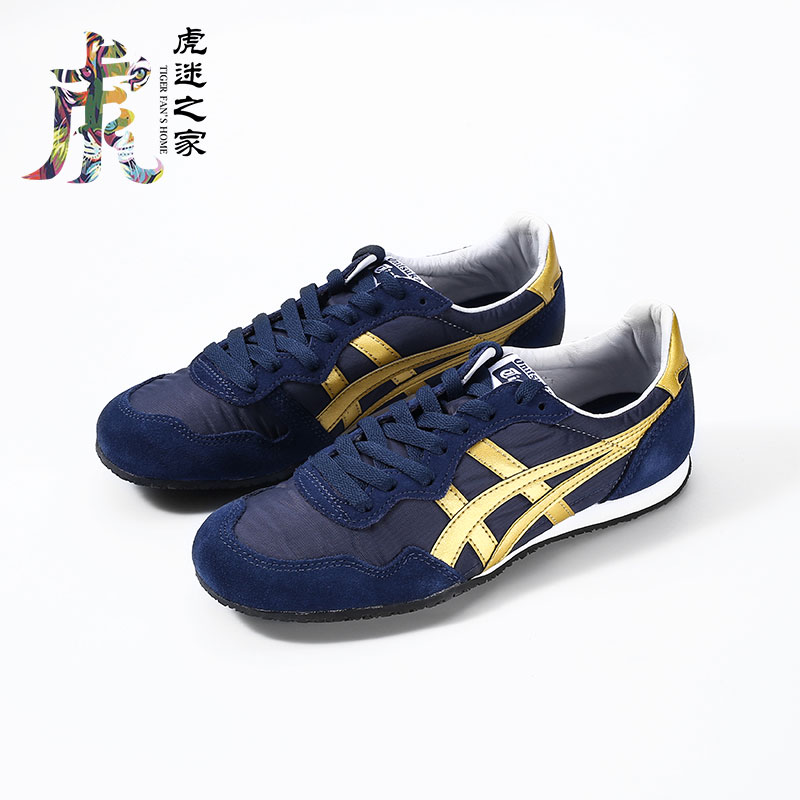 Onitsuka Tiger鬼冢虎SERRANO深蓝色透气男女休闲鞋1183B400-400-图0