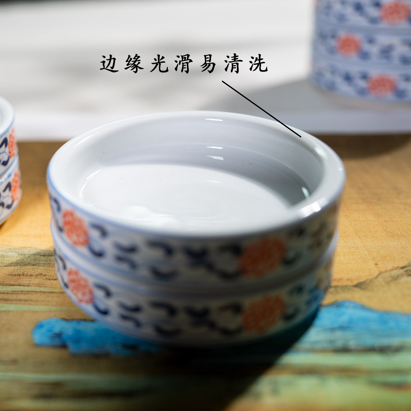 青花深五层陶瓷调色盘国画水彩水粉调色盒易清洗带盖景德镇颜料碟,淘宝优惠券,粉丝福利购,淘宝优惠卷