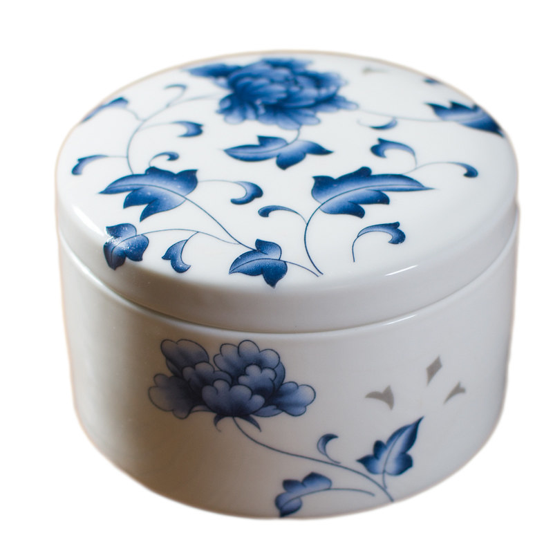 景德镇青花陶瓷墨池带盖保湿砚台书法文房墨碟墨盒防干毛笔墨碗,淘宝优惠券,粉丝福利购,淘宝优惠卷