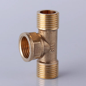 时龙 4分 1/2三通软管接头 铜质卫浴分水器 内二进一出管件