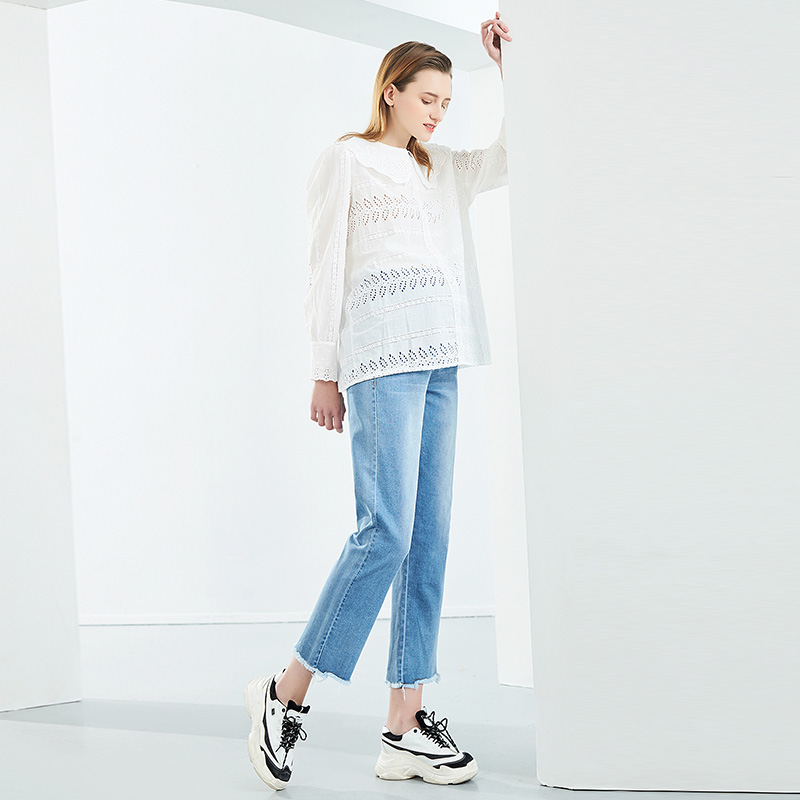 快乐屋孕妇直筒裤2023新款牛仔裤 快乐屋孕妇直筒裤