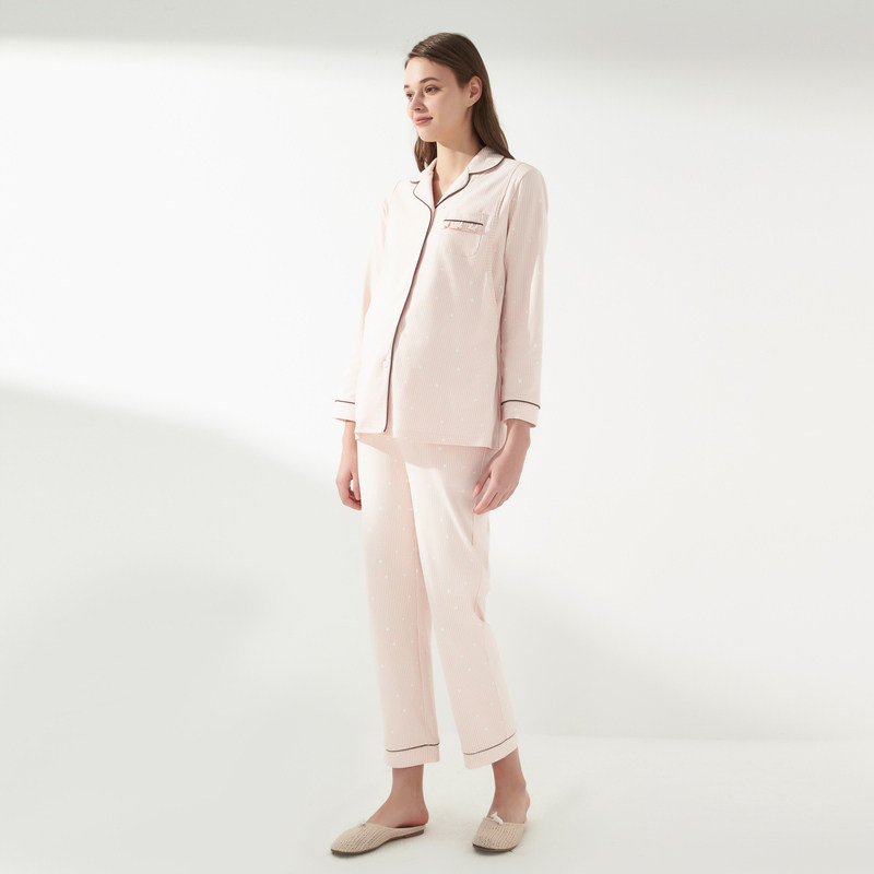 快乐屋孕妇棉印花针织小熊印花可哺乳家居服套装2026新款月子服春,淘宝优惠券,粉丝福利购,淘宝优惠卷