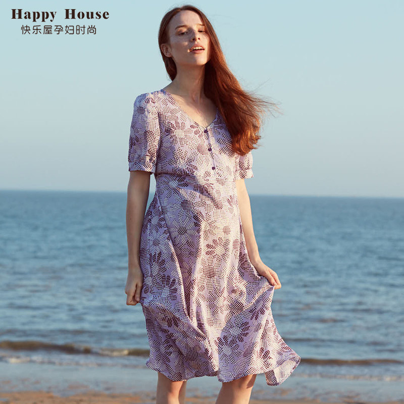 快乐屋孕妇夏装2020新款潮妈连衣裙 快乐屋连衣裙
