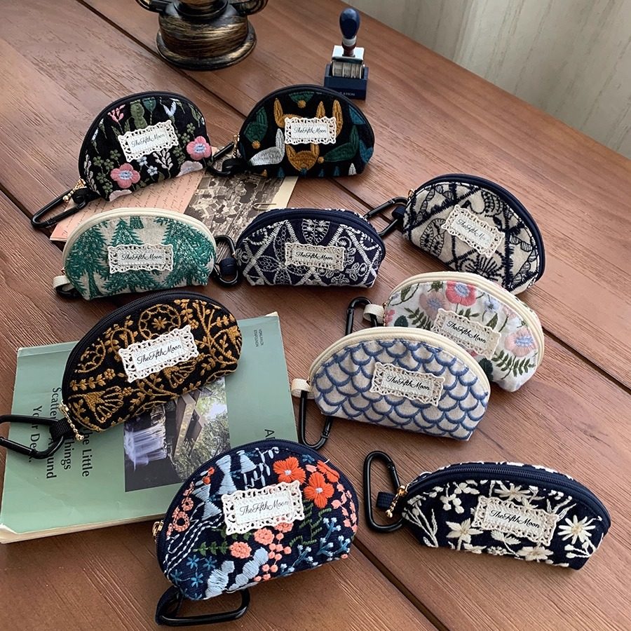 thefifthmoon清新花边复古刺绣耳机包收纳包airpods一代二代三代,淘宝优惠券,粉丝福利购,淘宝优惠卷