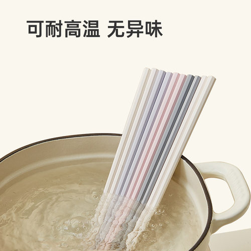 炊大皇合金筷子家用高档抗菌防霉易清洗耐高温分食一人一筷高颜值 - 图1