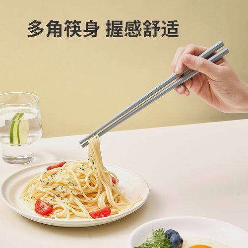 炊大皇合金筷子家用高档抗菌防霉易清洗耐高温分食一人一筷高颜值 - 图3