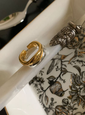 不褪色镀金时髦不掉色素圈戒指