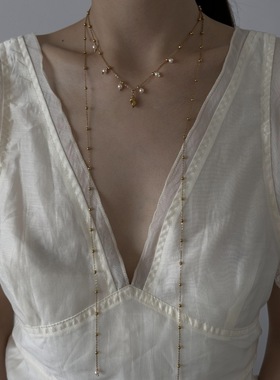 夏日女神bi备！！海螺珍珠项链