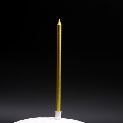 创意铅笔蜡烛生日蛋糕装饰用品 创意浪漫无烟无泪电镀金生日蜡烛 - 图2