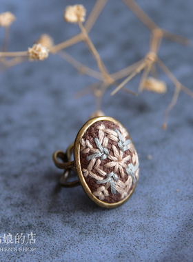 姑娘都要handmade复古图案戒指