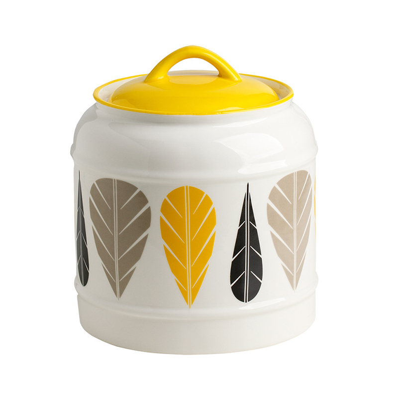 VINS陶瓷厨房密封罐茶叶储藏罐奶粉咖啡零食辣椒猪油密封摆件饰品 - 图3