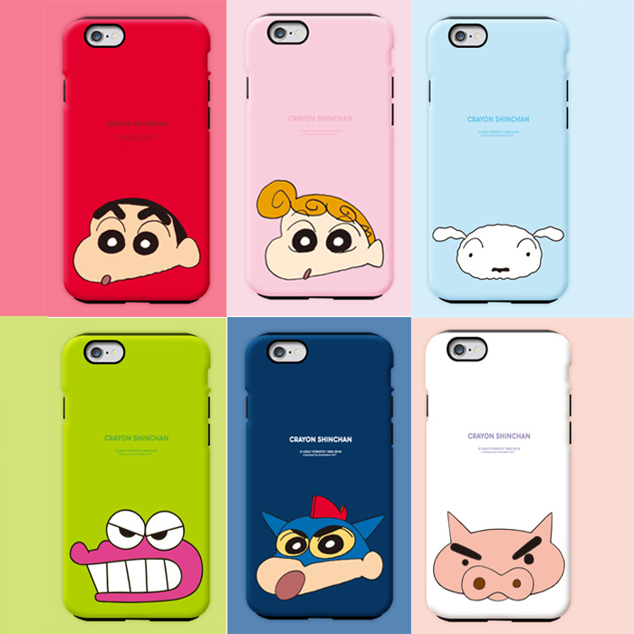 韓國正品蠟筆小新iphoneXS手機殼蘋果7/8雙層矽膠防摔6plus卡通殼