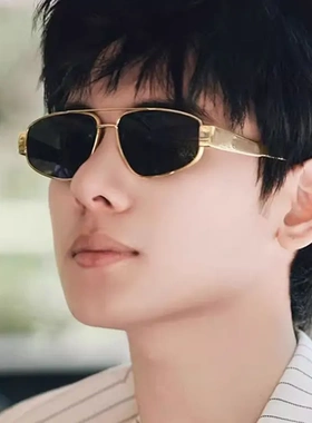 猫眼墨镜女款高级感时尚小脸椭圆形眼镜复古茶色太阳镜防紫外线