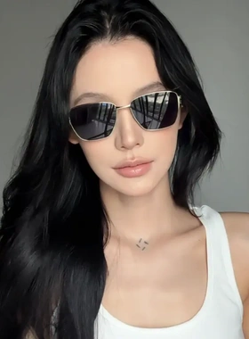 2025新款复古方形金属墨镜大框中性风格男女太阳眼镜美式时髦超轻