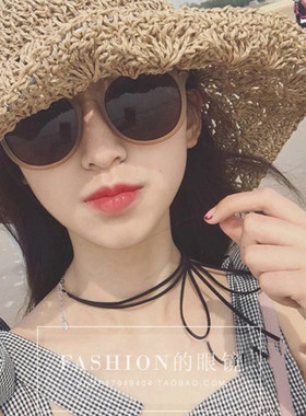 2021新款韩版潮复古棕茶色磨砂防紫外线偏光近视太阳镜ins墨镜女