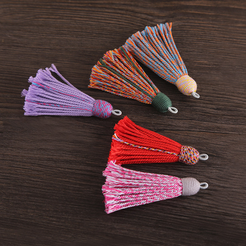 6cm民族风流苏手搓棉线穗子饰品配饰手串项链螺纹帽带圈吊坠藏式,淘宝优惠券,粉丝福利购,淘宝优惠卷