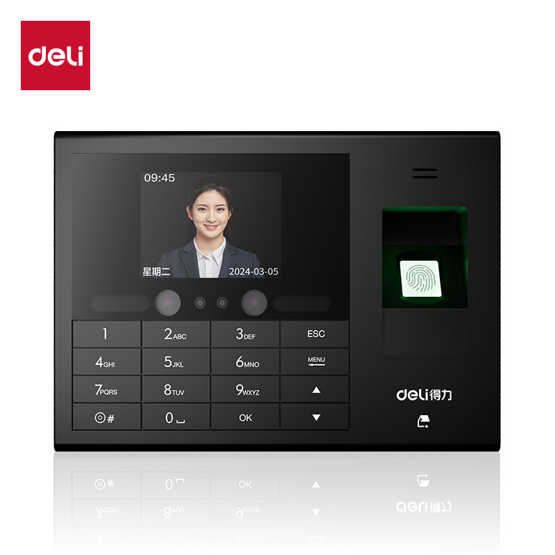 Deli 3765CNPRO attendance machine network cable + WiFi