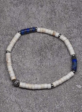 pohier情侣白松石原创设计手链