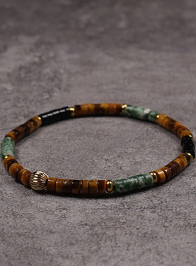 pohier天然虎眼石玛瑙手链