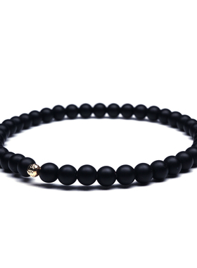 POHIER宝喜儿14K金磨砂玛瑙手串