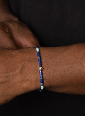 14K包金珠绿松石青金石手链