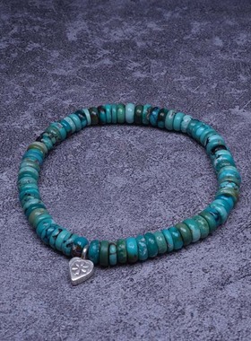 pohier原创手工银天然爱心手链