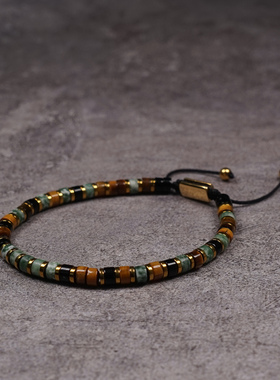 Pohier天然虎眼石手链