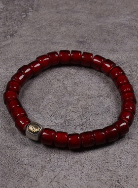 POHIER扎基拉姆枣红琉璃手链