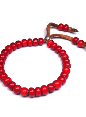 pohier宝喜儿日本进口鹿皮琉璃珠