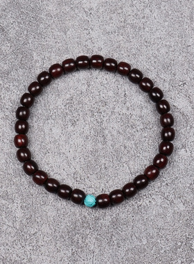 POHIER原矿绿松石小叶紫檀手链